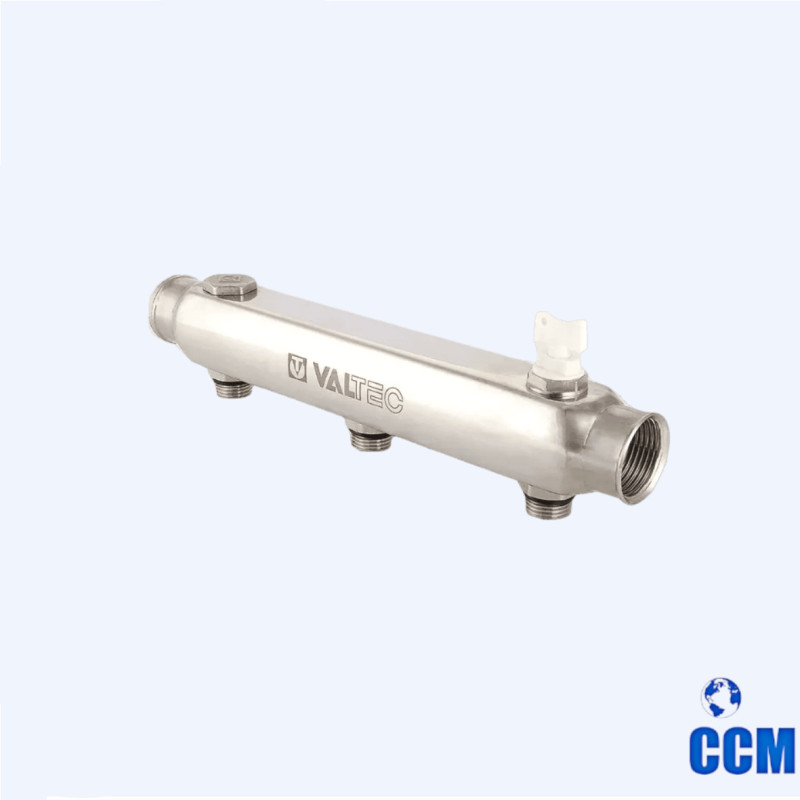 Коллектор из нерж. стали, с м-о расст вых. 100мм, 11/2"х7 вых. 3/4" VTc.510.SS.080507