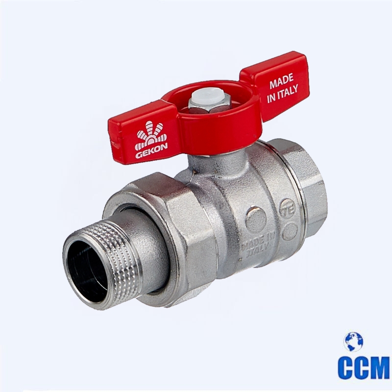 Кран шаровой хром., ручка-бабочка, 3/4"(вр-американка) (GEKON) GK 559 34