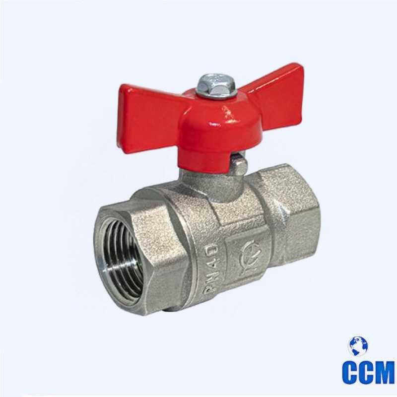 Кран шаровый никель КРЕПЫШ вн/вн 1/2 (Ду15) (PN40) б (Галлоп) 220