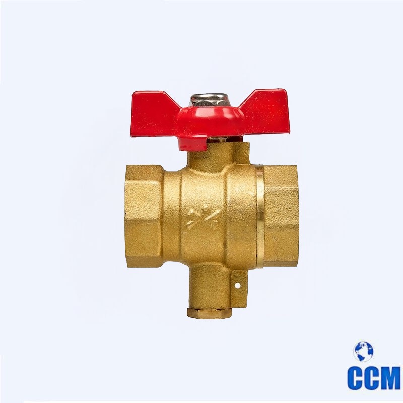 Кран шаровой DN20 11Б27п13 (с гнездом для датчика температуры)