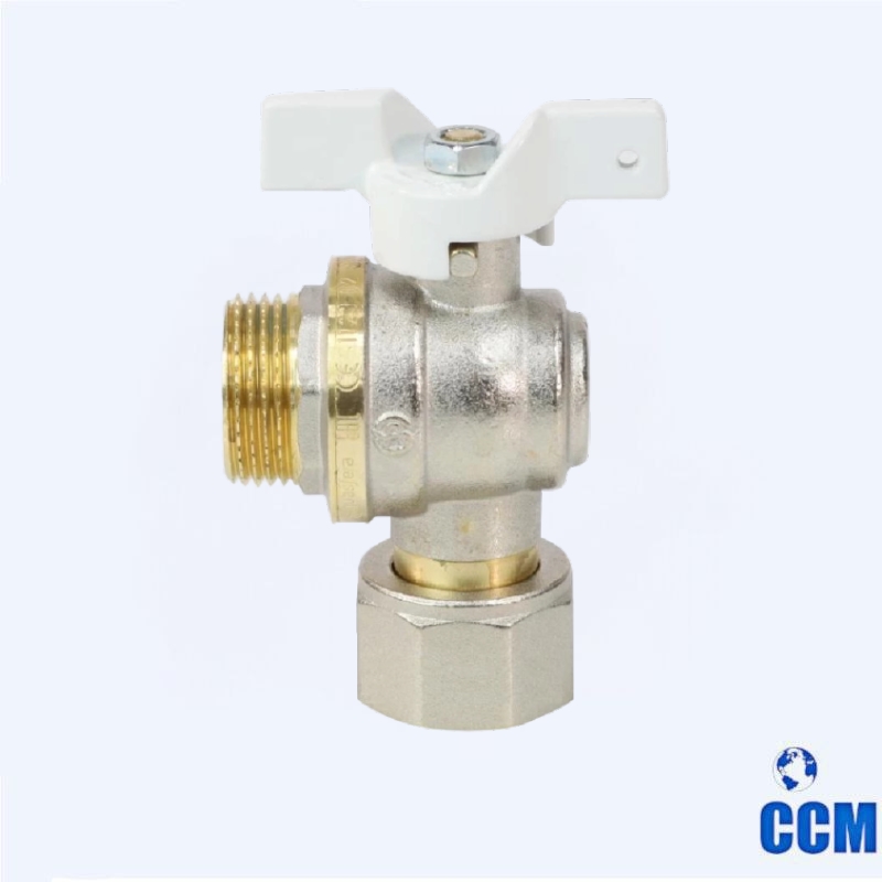 Кран шаровый с накидной гайкой угловой, нр/накид.гайка 3/4 б. (Aquasfera) 1123-02