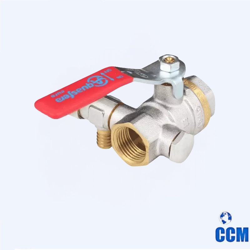 Кран шаровый лат спуск 1012 Euro Ду20 Ру 40 м/м полн рыч (Aquasfera) 1012-02