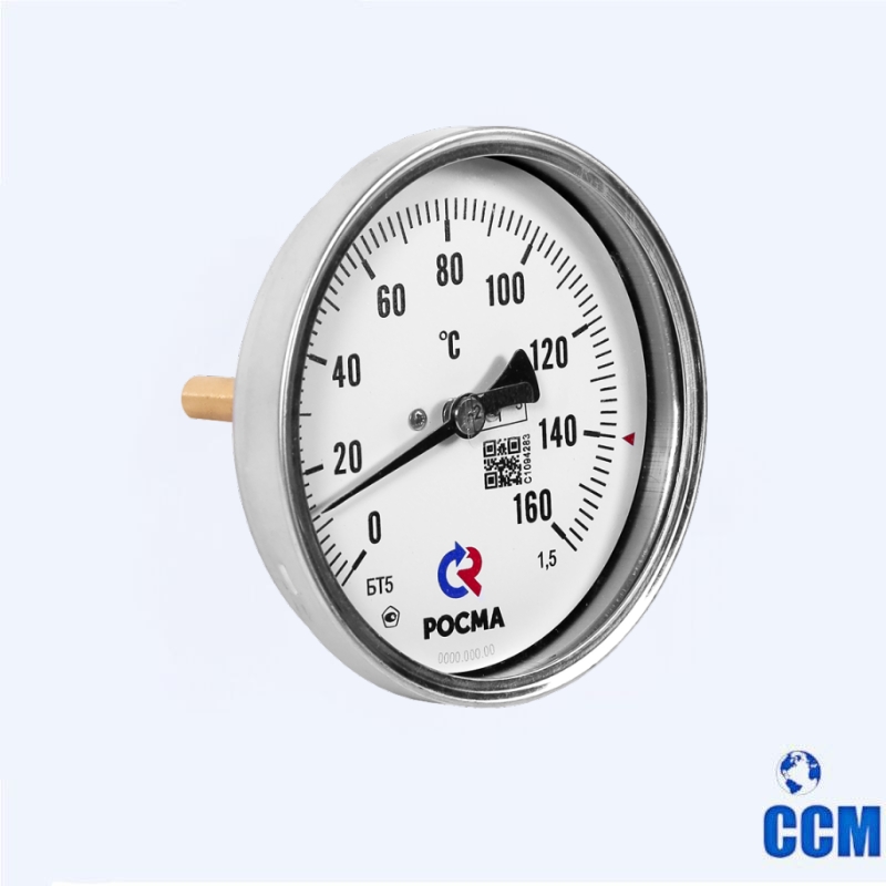 Термометр биметаллический 64мм БТ-51.211(0-160C) G1/2 КТ 1,5 Росма 00000002556