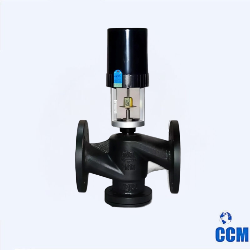 Клапан 2х-ходовой регулирующий чуг. РОСКЛАПАН RF-VF-2 DN40 Pn16, Tmax=150℃ c ЭП 220В RF2000204/220В