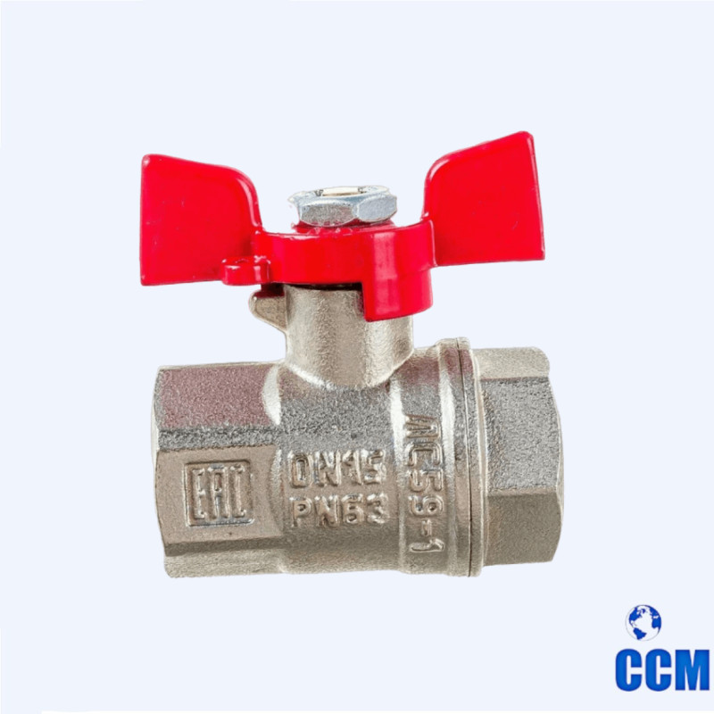 Кран шаровый вн/нр 1/2" (PN40) б. (VALFEX) ник. N/P59 (96/24)