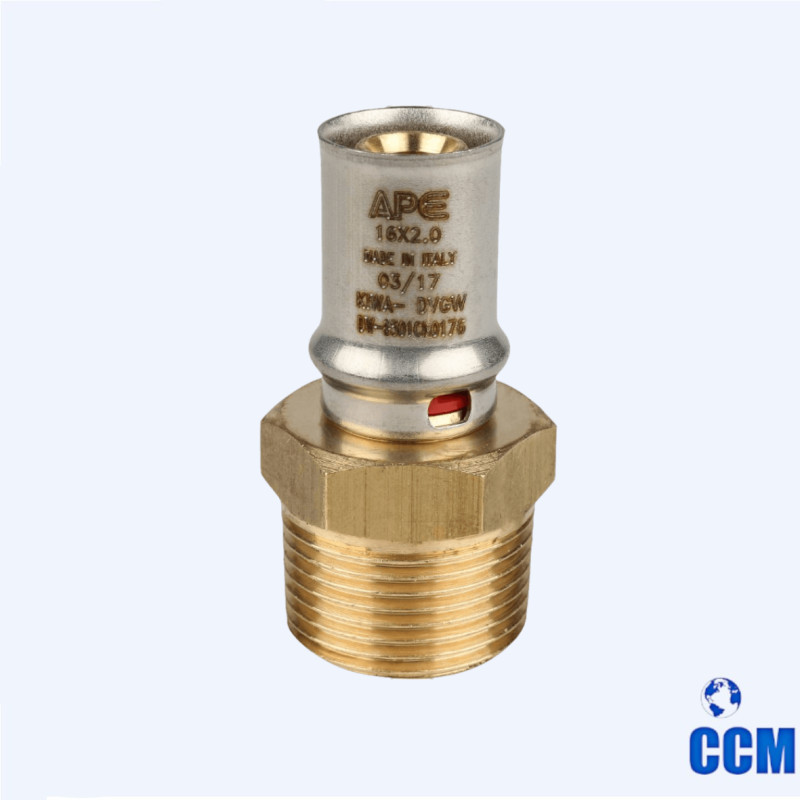 Переходник STOUT с наруж.рез. 3/4"х16 для МП труб прессовой SFP-0001-003416