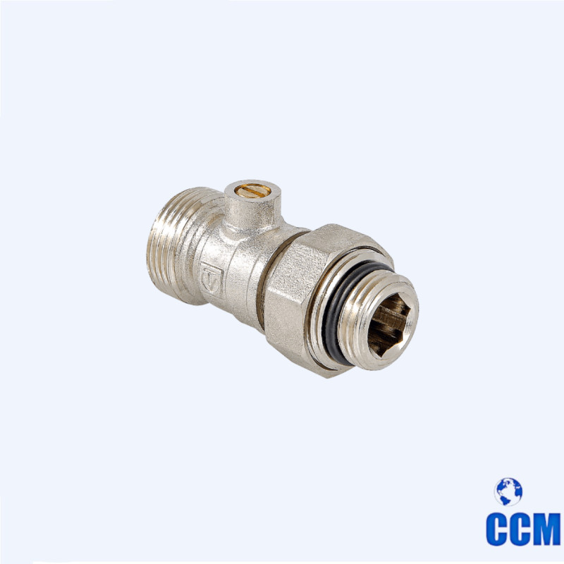 Кран для ниж.подкл. радиатора 1/2" х 3/4, "евроконус" VT.345R.N.05
