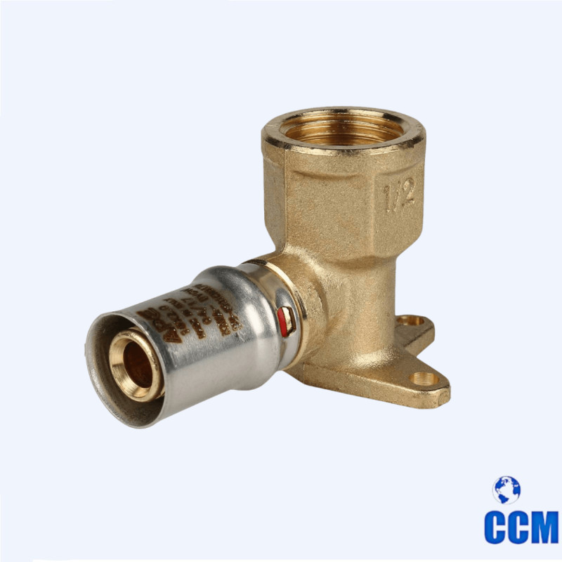 Угольник STOUT наст. с креп. короткий 1/2"х16 для МП труб прессовой SFP-0018-001216