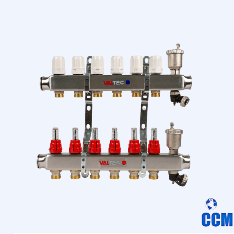 Группа коллекторная со встр. расх. в сборе 1" 8x3/4", "евроконус" VTc.596.EMNX.0608