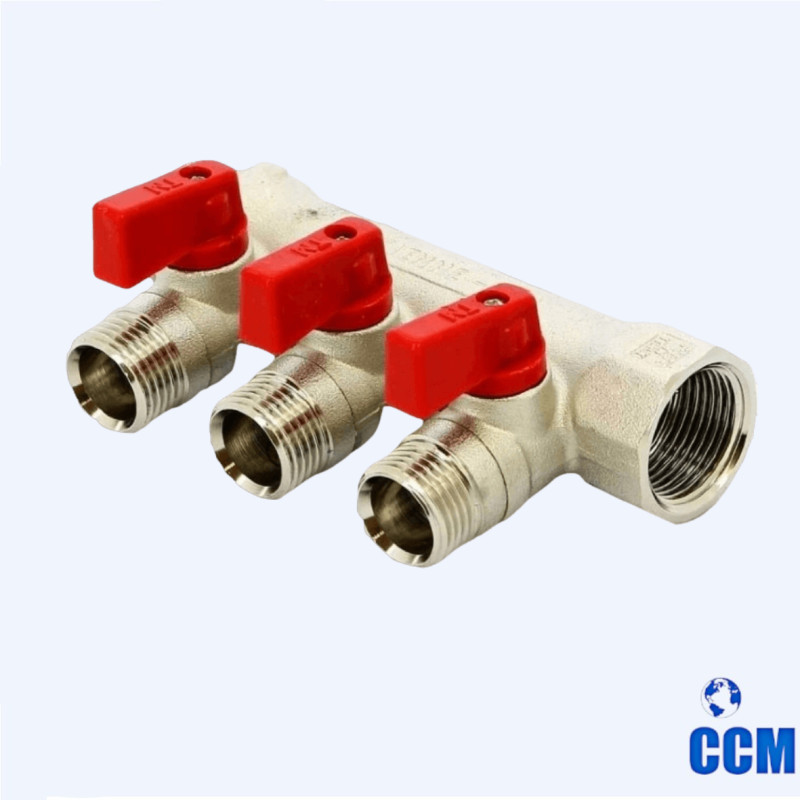 Коллектор 1", 3 x1/2 нр.отсеч. VTc.580.N.0603