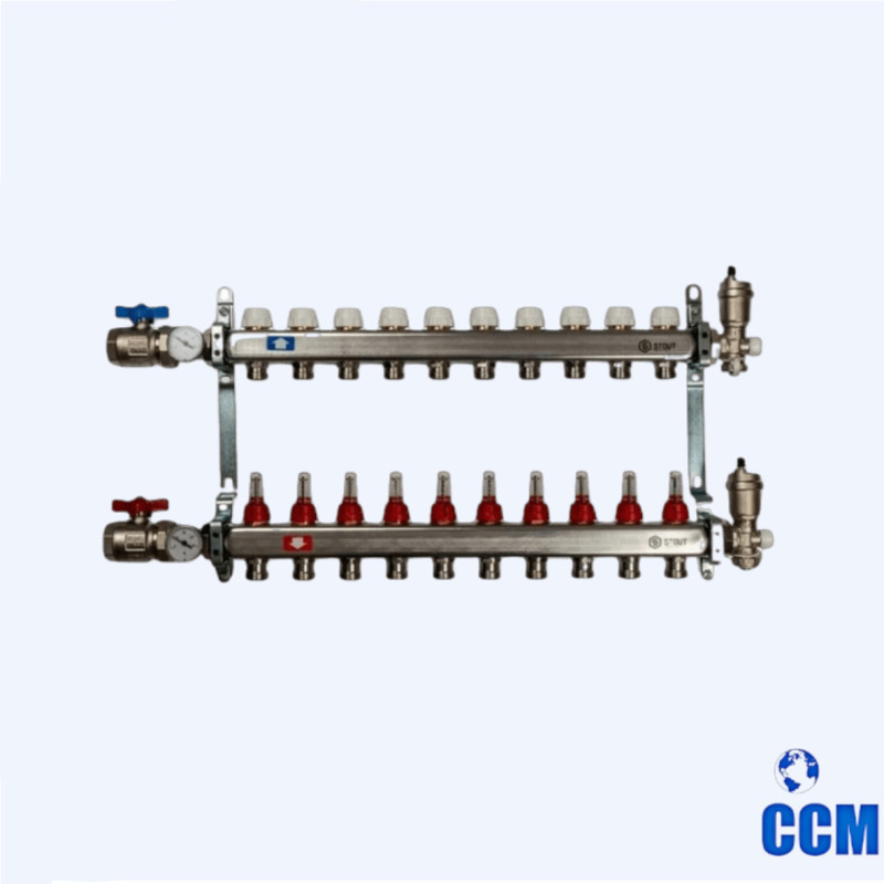 Группа коллекторная STOUT 1" 3/4x10 с расходомерами из нерж. SMS 0917 000010