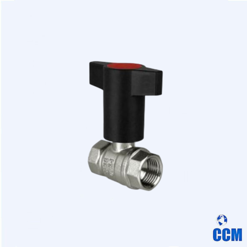 Кран шаровый Т-образн. красная руч. вн/вн 1/2" (PN40) (VALFEX) ник. N/P59 (72/18)