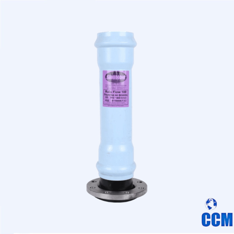 Переход на фланец ПП D 110 L 600 S 3,4 SINIKON Rain Flow S1100600.F.3.4