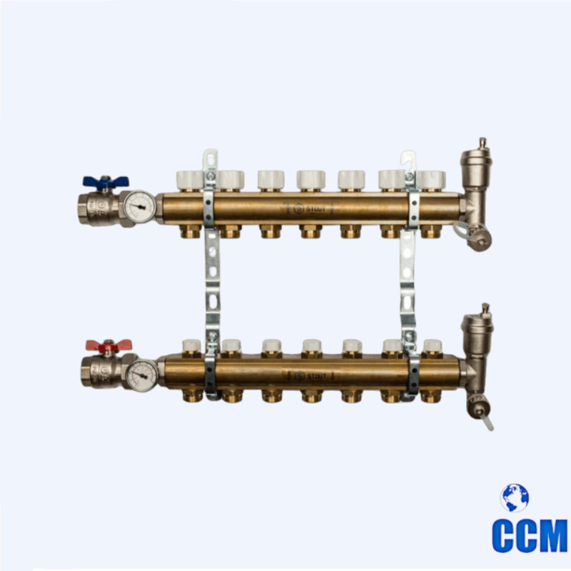 Группа коллекторная STOUT 1" 3/4x7 без расходомеров из латуни SMB 0468 000007