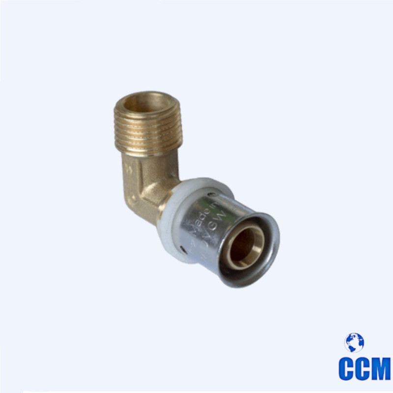 Угольник 90 МП пресс 20х1 нр P-LМ 1620x1(SV)