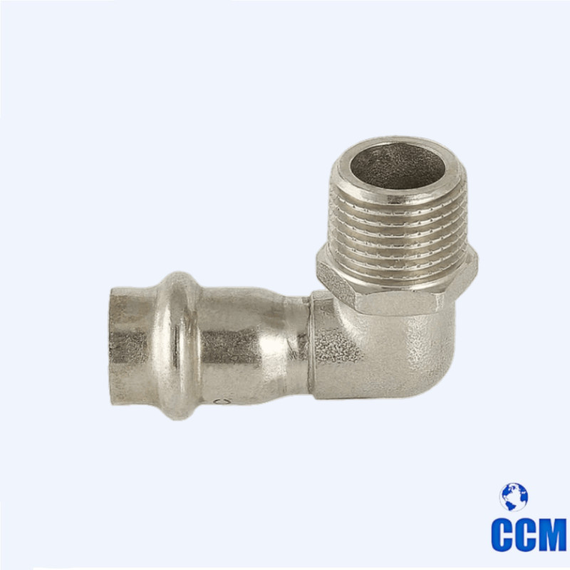 Угольник 90° с нр..р. нерж. сталь 15х1/2" VTi.953.I.001504